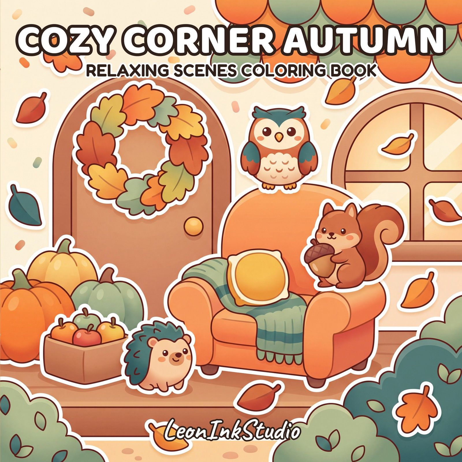 Cozy Corner Autumn coloring book cover